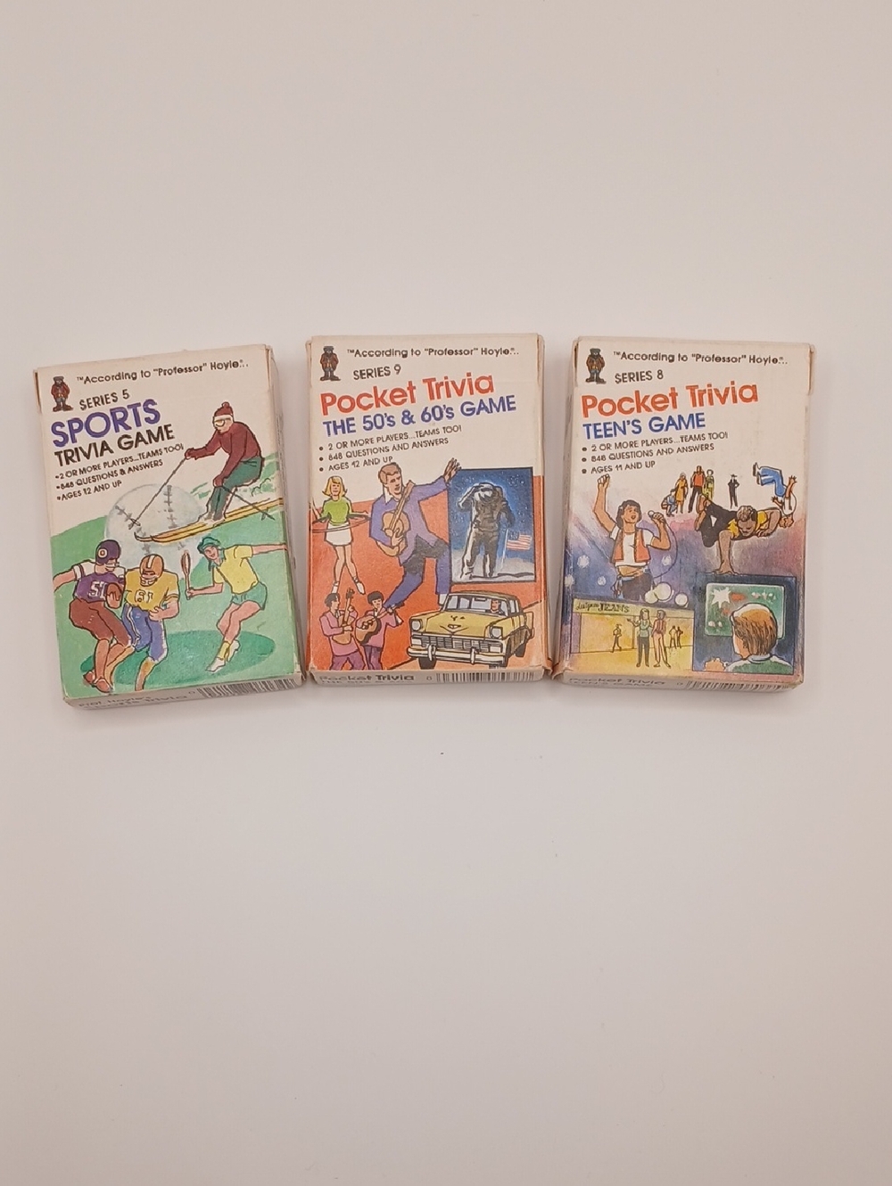 Vintage "Professor" Hoyle Pocket Trivia Cards Series 5, 8 & 9